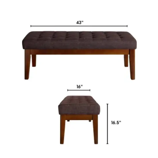 Claire Tufted Upholstered Bench - Adore Decor image {6}