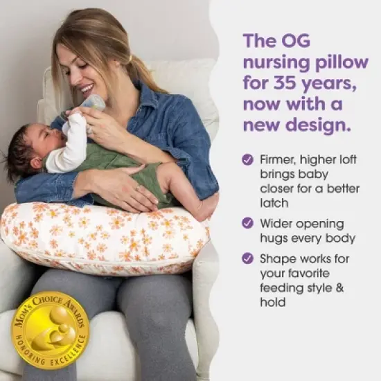 Boppy Nursing Pillow - Soft Pink Daisies image {1}