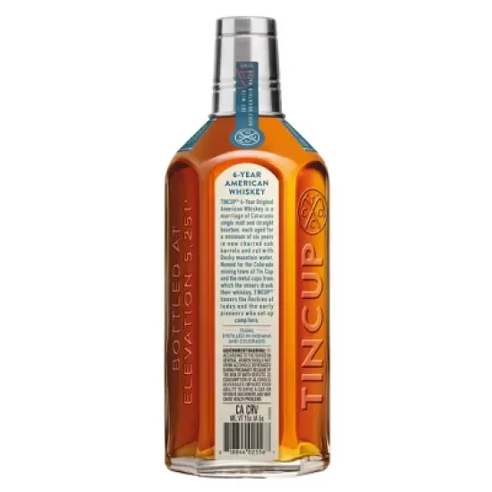 Tin Cup Colorado Whiskey - 750ml Bottle image {2}