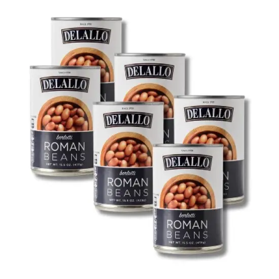DeLallo Roman Beans, 15.5 oz Can, (6 Pack) image {5}