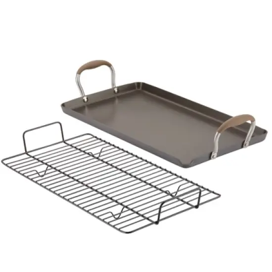 Anolon Advanced Home 10"x18" Double Burner Griddle Bronze image {10}