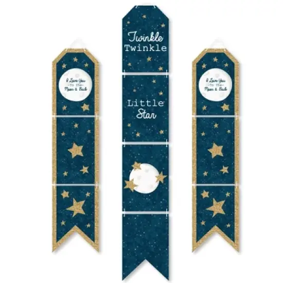 Big Dot of Happiness Twinkle Twinkle Little Star - Hanging Vertical Paper Door Banners - Baby Shower or Birthday Party Wall Kit - Indoor Door Decor image {5}