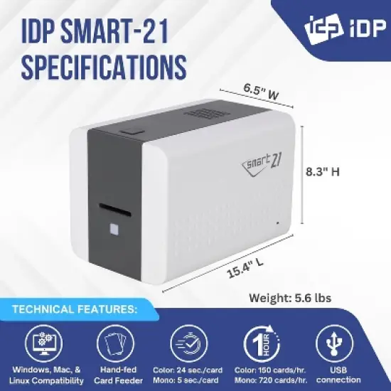 IDP SMART-21S ID Card Simplex Printers image {4}