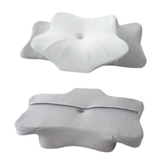 Lux Decor Cervical Memory Foam Pillow Orthopedic Contour Neck, Back & Head Support Pillow - Breathable Pain Relief Butterfly Design with Cooling Cover image {6}