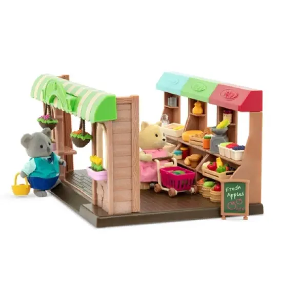 Li'l Woodzeez Store Playset with Toy Food 68pc - Hoppin' Farmers Market image {2}