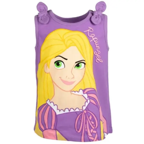 Disney Princess Cinderella Belle Moana Ariel Rapunzel Jasmine Baby Girls 3 Pack Tank Tops Infant to Little Kid  image {1}