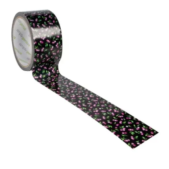 Simply Genius (Single Roll) Patterned Duct Tape Roll, Craft Supplies For Kids Adults, Colored Duct Tape Colors, Pink Cherries image {2}