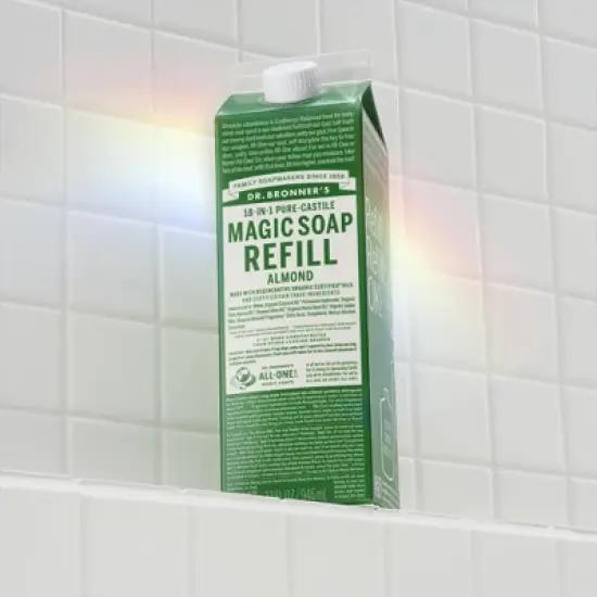 Dr. Bronner's Pure Castile Liquid Soap Bodywash Refill Carton - Almond - 32 fl oz image {3}