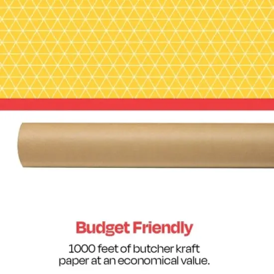 School Smart Butcher Kraft Paper Roll, 50 lbs, 30 Inches x 1000 Feet, Brown image {4}