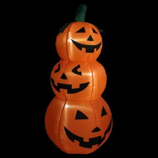 Northlight LED Lighted Inflatable Jack-O-Lantern Trio Halloween Outdoor Decoration - 3.5' image {1}