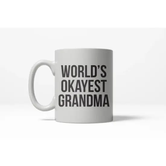 Crazy Dog Worlds Okayest Grandma Funny Family Member Ceramic Coffee Drinking Mug 11oz Cup image {5}