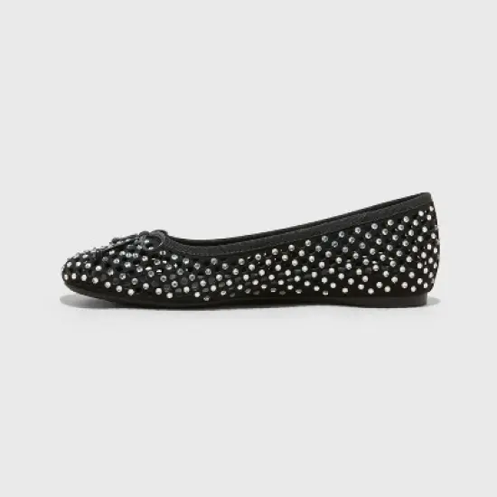 Women's Minnie Ballet Flats - A New Day&trade; Black image {1}