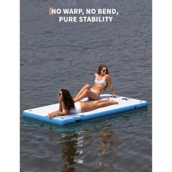 Garvee Inflatable Floating Dock Air Dock Platform, Capacity - Heavy-Duty PVC Raft for Pool/Lake image {5}