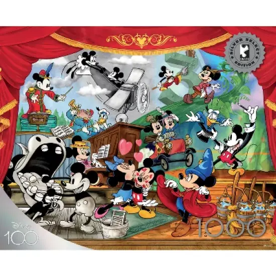 Silver Select Disney Mickey Through the Years 1000pc Puzzle: Buffalo Games Jigsaw, Fantasy Theme, Problem Solving image {2}