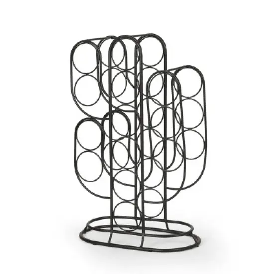 KTMBDW Countertop Wine Rack - 13 Bottle Freestanding Modern Metal, Tabletop Wine Holder Stand for Cabinet,Pantry - Wine Racks Countertop, Black image {2}
