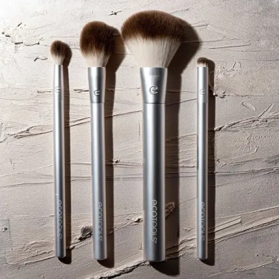 EcoTools Precious Metals Cheek and Eye Highlight Brush Set - 4pc image {4}