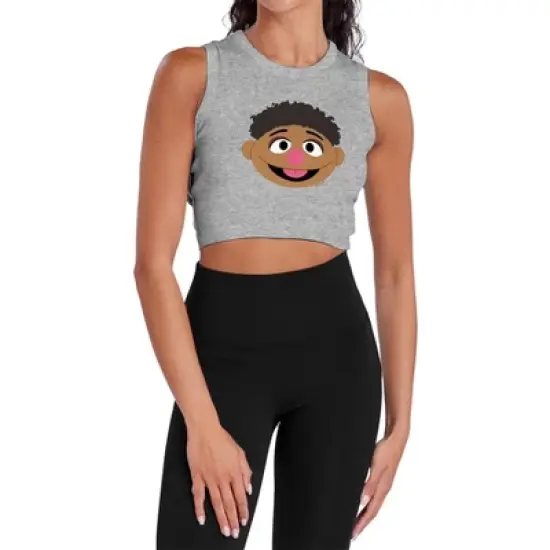 Women's Sesame Streettamir Face Sleeveless Crop Top Tank image {5}
