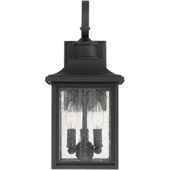 John Timberland Moray Bay Mission Outdoor Wall Light Fixture Black 17 3/4" Clear Seedy Glass for Post Exterior Barn Deck House Porch Yard Posts Patio image {4}