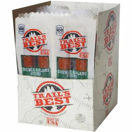 Trail's Best 1oz Double Salami 20-ct Boxes - 4 Boxes image {1}