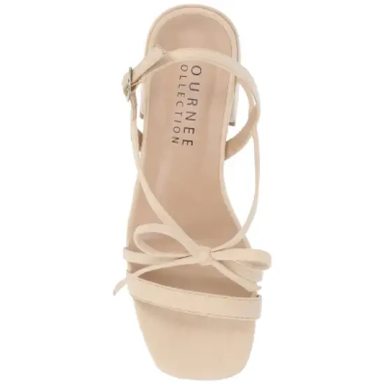 Journee Collection Womens Amity Sling Back Multi Strap Block Heel Sandals image {3}