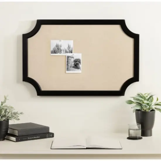 Kate & Laurel All Things Decor Hogan Framed Scalloped Decorative Wall Pinboard image {7}