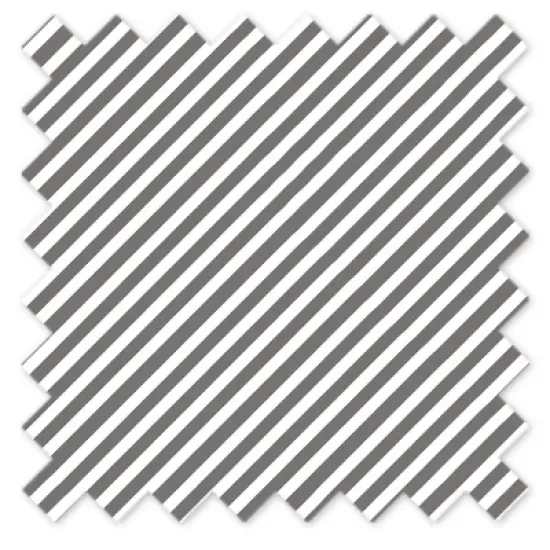 Bacati - White/Gray Warp Stripes Crib/Toddler Bed Skirt image {1}