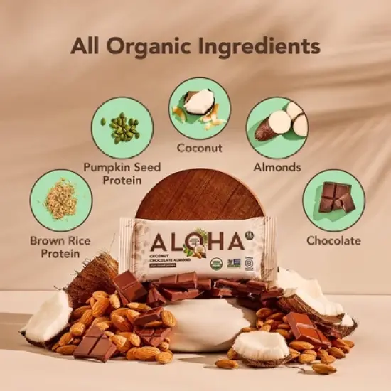 ALOHA Coconut Chocolate Almond Protein Bars - 9.88oz/5ct image {3}
