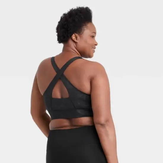 Women's Medium Support Square Neck Crossback Sports Bra - All in Motion&trade; image {3}