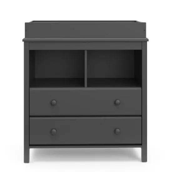 Storkcraft Alpine 2-Drawer Dresser with Changing Table Topper image {4}