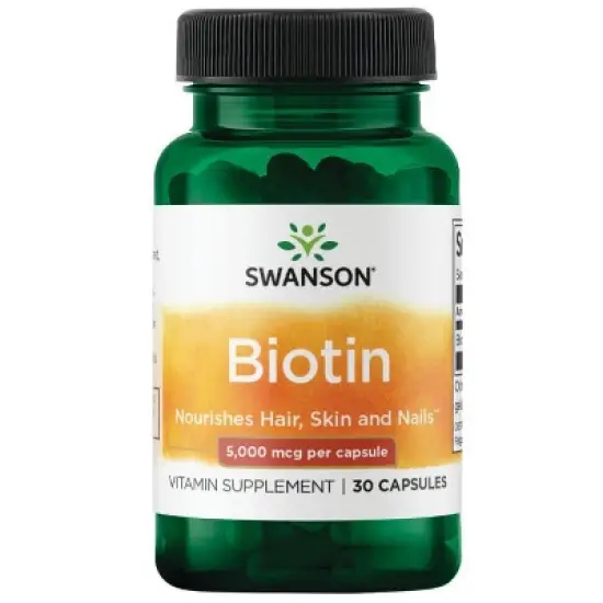 Swanson Biotin 5,000 mcg 30 Caps image {5}