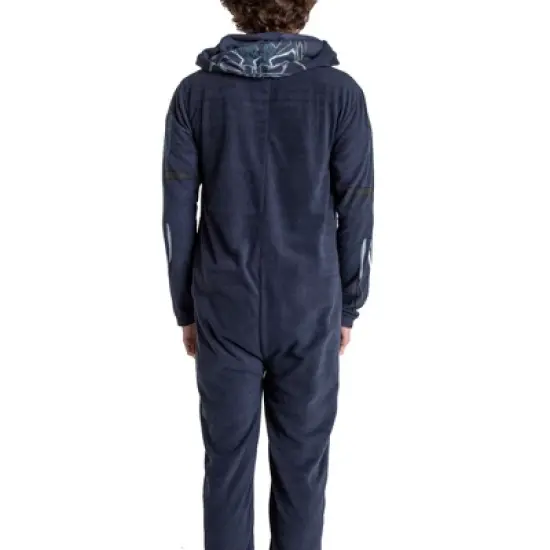 Marvel Black Panther Men's Hooded Union Suit With Leg Hem image {3}