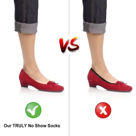 LotFancy 5 Pairs No Show Socks for Women Female, Hidden Low Cut Liner Socks, US Women Size 6-8.5 image {9}