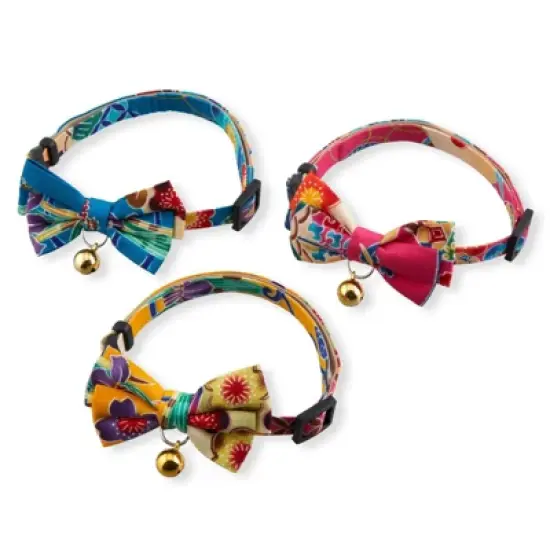 Necoichi Yukata Bow Tie Cat Collar image {4}