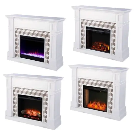 Budedar Fireplace with Marble Surround White - Aiden Lane image {8}