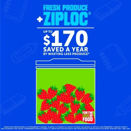 Ziploc Quart Food Storage Bags - 48 ct - Target Exclusive Back to School Designs image {4}