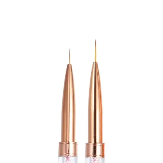 Unique Bargains Nail Art Liner Brushes Nails Gel Polish Painting Nail Art Design Brush Pen Set Nail Dotting Drawing Pen Rose Gold Tone image {2}