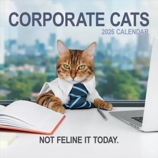 TF Publishing 13.5"x14.5" 2026 Corporate Cats Wall Calendar image {1}