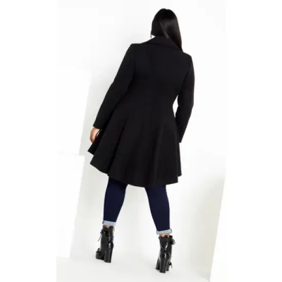 Women's Plus Size Olivia Coat - black | CITY CHIC image {4}