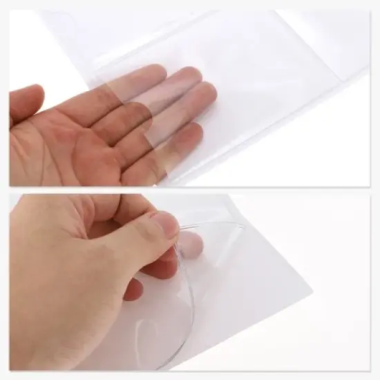 Vertical Label Holder 6.3"x4.53" Clear 20 Pcs image {2}