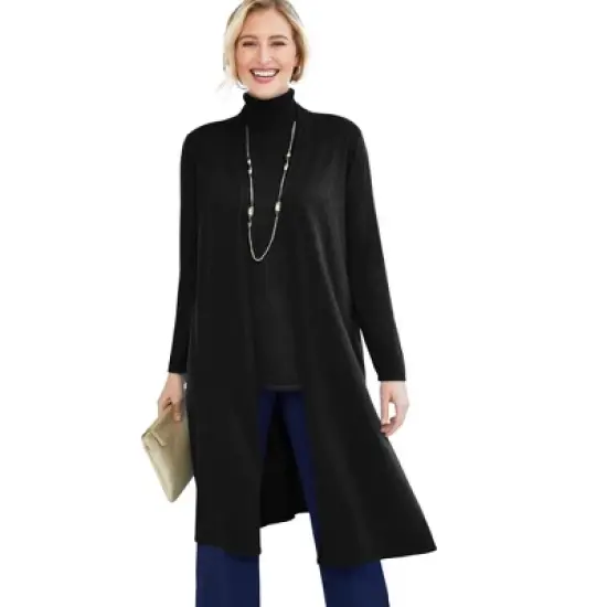 Jessica London Women&rsquo;s Plus Size Cotton Cashmere Duster Sweater image {3}