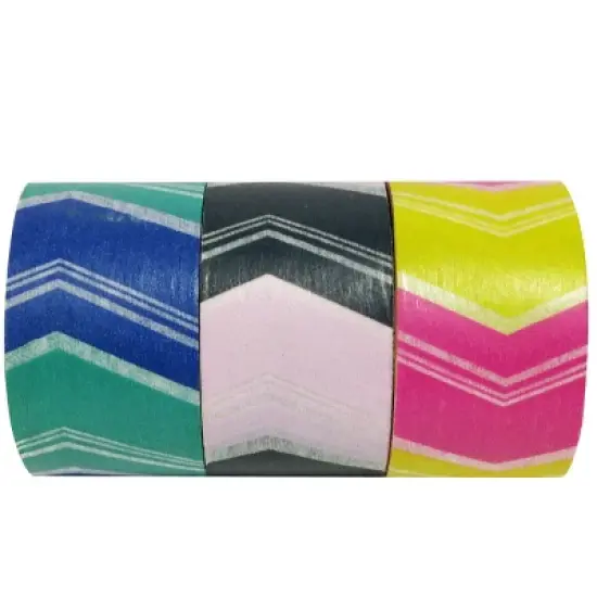 Wrapables Retro Arrows Japanese Washi Masking Tape (Set of 3), 20M L x 4.5mm W image {3}