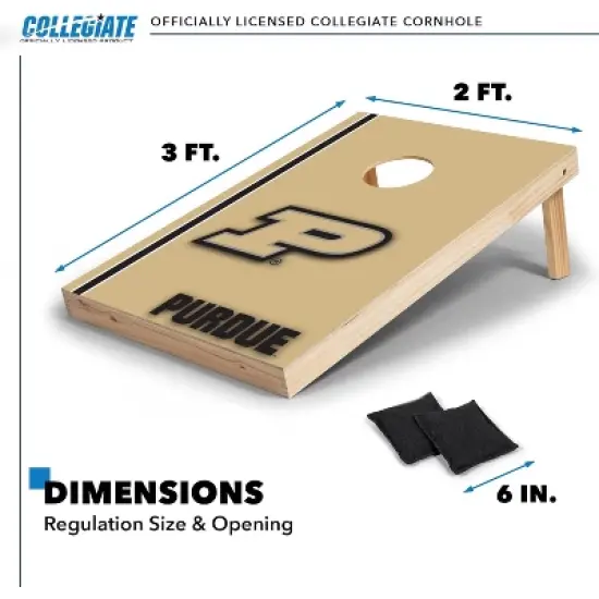 NCAA Purdue Boilermakers 2'x3' Wood Cornhole Set image {5}