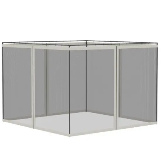 Outsunny Universal Replacement Mesh Sidewall Netting for Patio Gazebos and Canopy Tents with Zippers, (Sidewall Only) image {9}