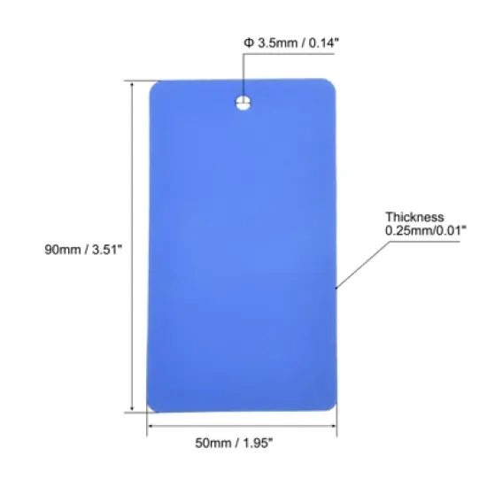 Unique Bargains Blank Waterproof Outdoor Eyelet Hole Plastic Shipping Tags 50 Pcs image {2}