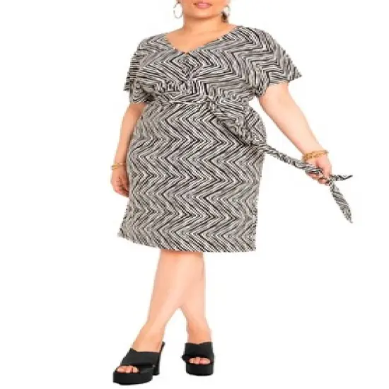 ELOQUII Women&rsquo;s Plus Size Wrap Around Dress image {4}