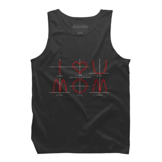 Men's Design By Humans I Love You Mom Math Equations By WatercolorFun Tank Top image {2}