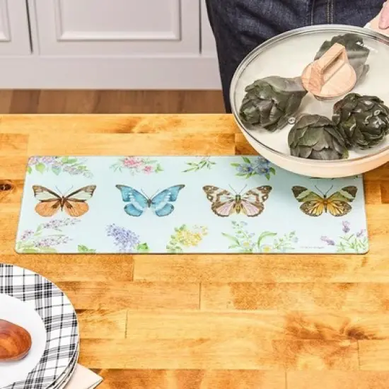 The Lakeside Collection Tempered Glass Countertop Protector - Whimsical Butterfly image {2}