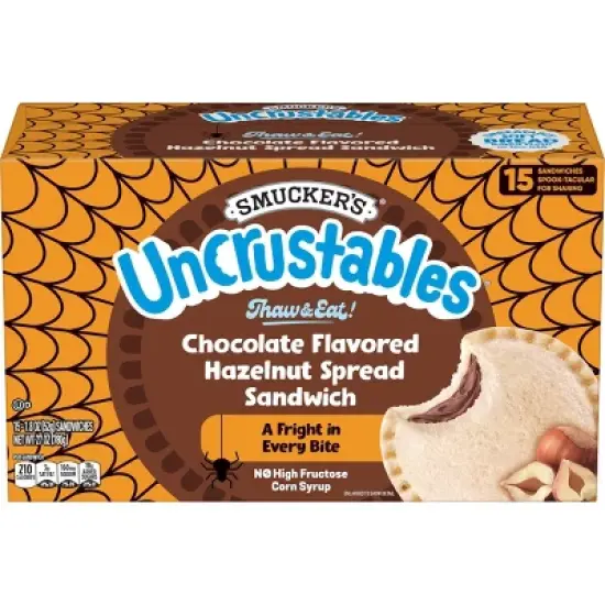 Smucker's Uncrustables Frozen Chocolate Flavored Hazelnut Spread Sandwich image {9}