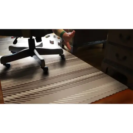 3'x4' Stripe 9 to 5 Desk Chair Mat - Bungalow Flooring image {1}