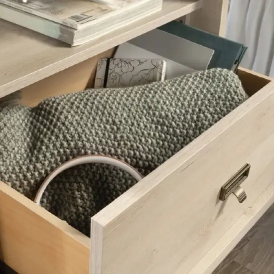 Trestle 1 Drawer Night Stand Chalked Chestnut - Sauder image {4}